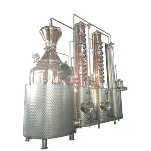 2000lt equipamentos de depilação vermelho de cobre vodka e coluna de destilação de álcool
