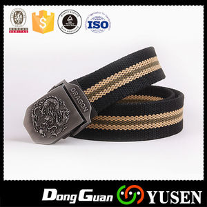 Mens <span class=keywords><strong>militaire</strong></span> métal argent curseur boucle 50 " noir brun palmés <span class=keywords><strong>toile</strong></span> <span class=keywords><strong>ceinture</strong></span> - Product Image 3