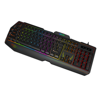 Teclado para Juegos Aikun GX610, Interfaz USB, Teclado Multifuncional RGB para Portátil, Teclas Multimedia Impermeables, Cableado Estándar FCC