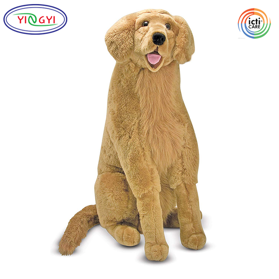 A608卸売カスタムASTM ODM巨大ゴールデンレトリバー等身大ぬいぐるみ犬