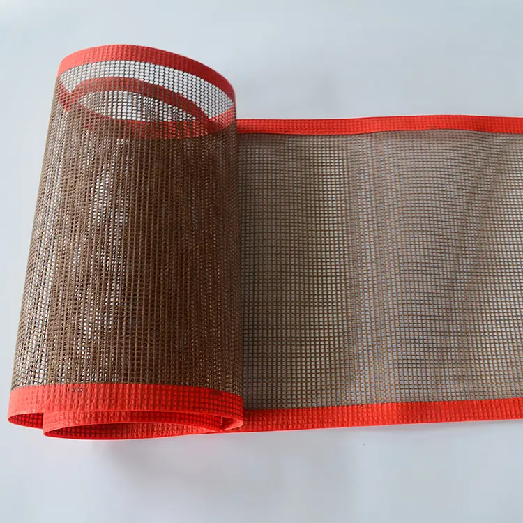 Heat resistant Non-sticky PTFE coated fiberglass open mesh conveyor belt UV resistance belt Food dryer belt.