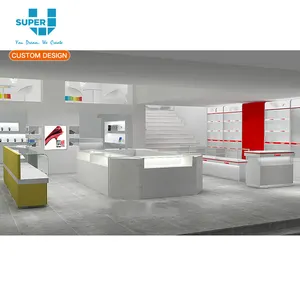 Showcase Mobiele Telefoon Winkel Meubels Glossy Witte Decoratie Ontwerp Voor Elektronica Accessoires Vloer Display