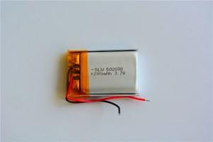 batería de polímero de 502030, <span class=keywords><strong>3</strong></span>.7 v li ion polymer battery 280 mah de la batería - Product Image 2
