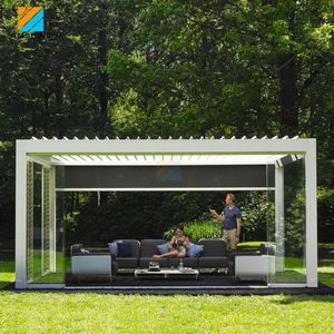 De aluminio al aire libre patio persiana motorizada techo de apertura - Product Image 5