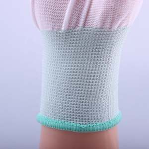 Hotsale delgada Guante de nylon/pu recubierto GUANTE DE SEGURIDAD/pu dedo guante recubierto para protección - Product Image 5