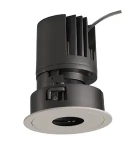 4inch Hotel del foro di perno fisso 15 W/20 W dimmable rotonda progetto COB HA CONDOTTO i downlights 230V in bianco/Nero