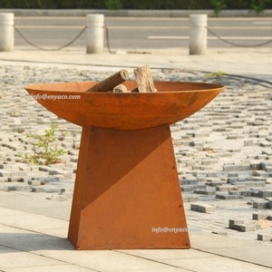 Rustic <strong>Cheap</strong> Lawn Landscape Garden D 80cm Steel <strong>Fire</strong> <strong>Pit</strong> with Storage Base Metal Firepit Burner Outdoor - Product Image 3