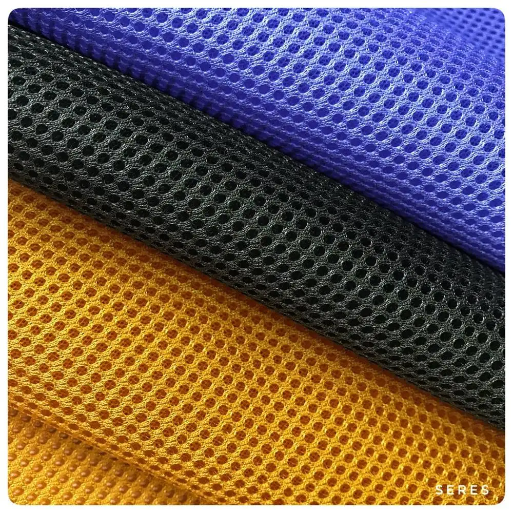 High elastic 3D spacer mesh knitted polyester lining fabric