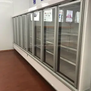 Congelador com porta fatia especial (4 ou 5) portas de vidro da porta do refrigerador para bebidas e leite