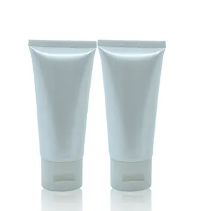 Blanco HDPE Vacío Crema facial Limpiador Cosmético Crema corporal Embalaje Plástico Tubo de papel suave Tubos de brillo de labios