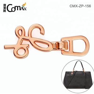 Oro rosa letras <span class=keywords><strong>de</strong></span> metal tirador <span class=keywords><strong>de</strong></span> la cremallera para bolsas <span class=keywords><strong>de</strong></span> ropa - Product Image 2