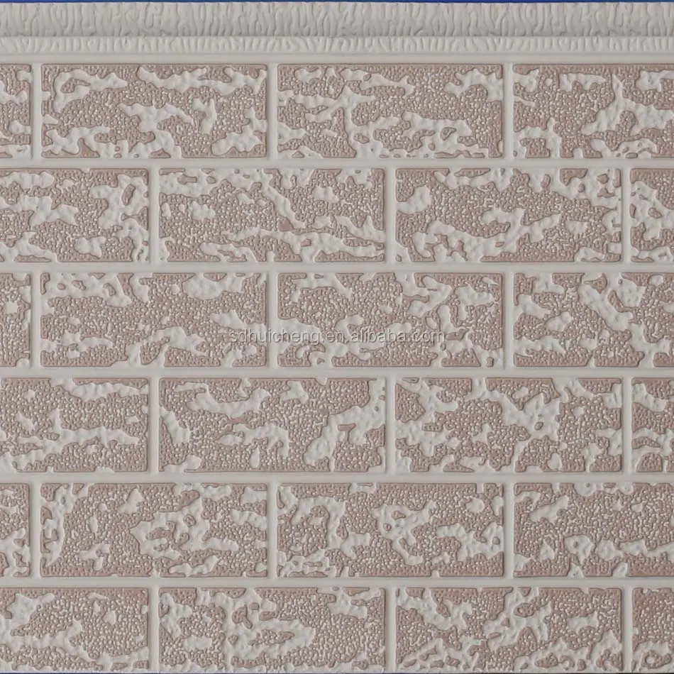 Coarse brick stone vein metal insulation PU sandwich panel