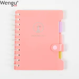 Shenghua Printing Factory Double Wire PP cover A6 120Pages 5 Subjects Spirala Button Notebook Note Book