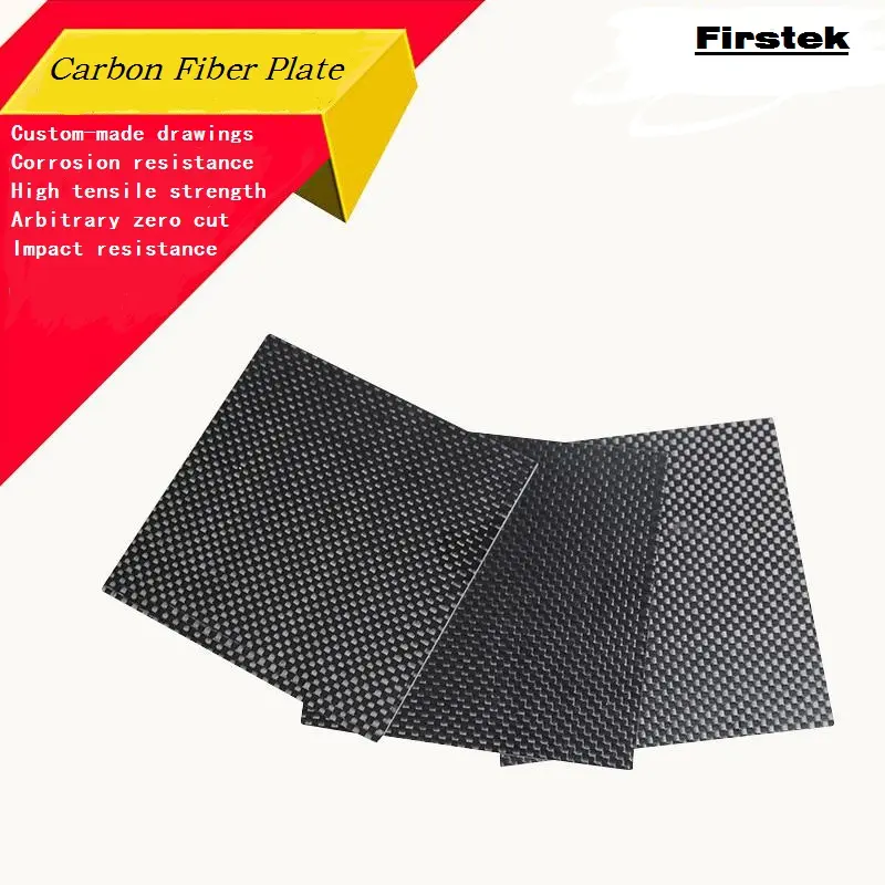 Carbon fiber plate, used in aerial device gear,drone,RC car chassis by CNC cut