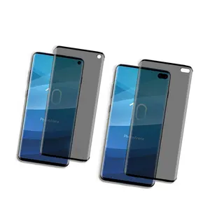 3D Cong Chống Peep Bảo Vệ Màn Hình Privacy Tempered Glass Đối Với Samsung S10/S10 Cộng Với