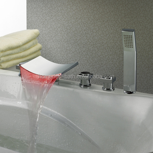 Bagno Lavabo cascata led <span class=keywords><strong>vasca</strong></span> da bagno Rubinetto <span class=keywords><strong>miscelatore</strong></span> <span class=keywords><strong>vasca</strong></span> <span class=keywords><strong>con</strong></span> <span class=keywords><strong>doccetta</strong></span> - Product Image 1