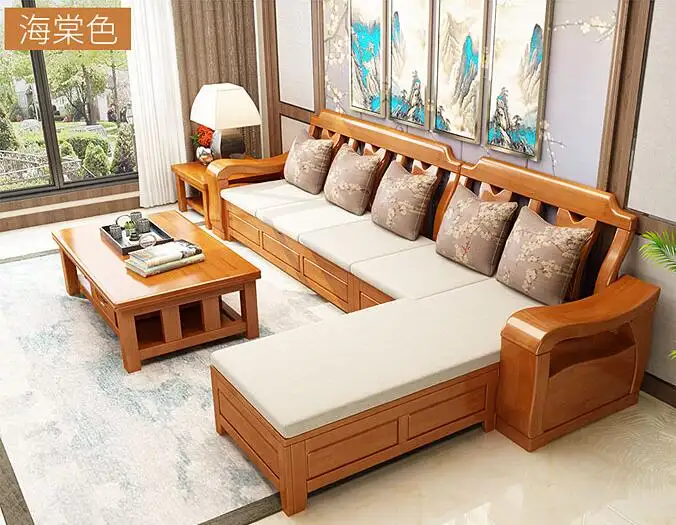 Hot Koop Woonkamer Chinese Stijl Banken Bed Houten Sofa