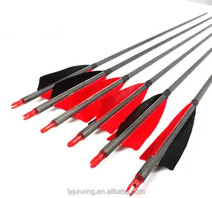 30inches turkey feather carbon arrow archery bow use for hunting bow