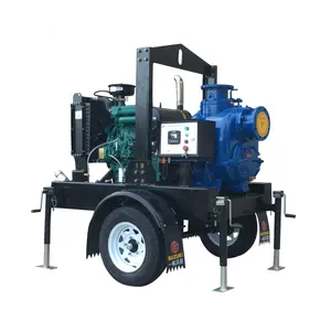 6英寸柴油机强力自吸水泵发动机驱动带拖拉机的自吸垃圾泵