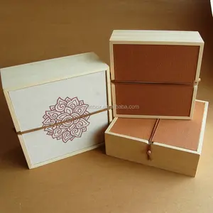 Painted MDF wooden box with velvet inserted wooden packing box