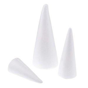 Artisanat de polystyrène imperméable bricolage et décoration mousse EPS blanche en polystyrène Polyfoam cône pour décoration d'arbre de noël - Product Image 3