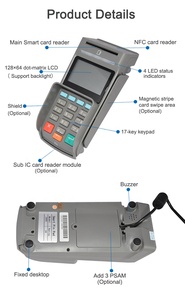 Lector de Tarjetas de Seguridad para Máquinas Expendedoras, ECR POS <span class=keywords><strong>Pin</strong></span> <span class=keywords><strong>Pad</strong></span> con Protección Z90PD - Product Image 3