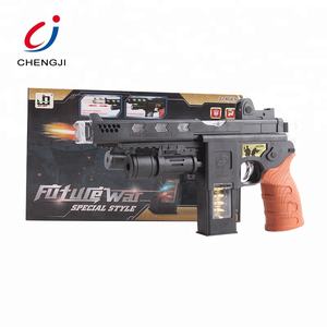 Meilleures ventes Pistolet jouet en plastique Modèle de tir Jouet électrique musical avec lumière clignotante - Product Image 4