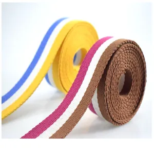 Wholesale custom intensification cotton ribbon knit canvas webbing