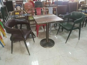 Ensemble table et chaises de <span class=keywords><strong>restaurant</strong></span> et hôtel modernes en fer avec assise rembourrée pour usage commercial et café - Product Image 5