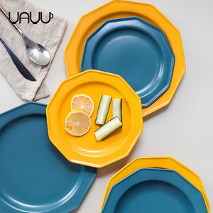 Nordique style plat rond émaillée mate écologique plaques <span class=keywords><strong>assiette</strong></span> en porcelaine bon marché à vendre - Product Image 5