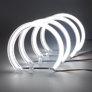 Kit Luci <span class=keywords><strong>LED</strong></span> Angel Eyes Stile DTM Ultra Luminose Bianche Cristalline per BMW E46 Coupé Cabrio 00-03 Fari Alogeni - Product Image 6