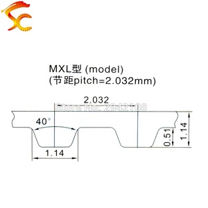 10 cái mxl B95 vòng kín vành đai cao su 95 răng chiều rộng 3mm/5mm/6mm/7mm mxl vành đai thời gian cao su - Product Image 6