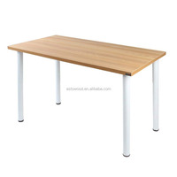 Nouvelle conception de table d'ordinateur ASTO avec pieds en métal et plateau en bois épais, durable et écologique, montage facile