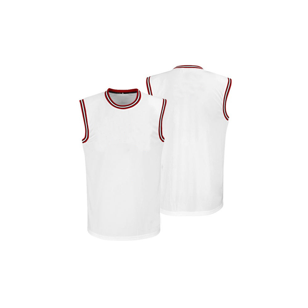 Plain White Basketball Jersey Anti-Bacterial Eco-friendly