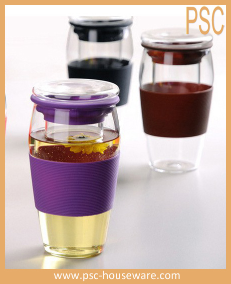 Coloré À La Main En Verre Boule À Thé Tasse Starbucks Tumbler