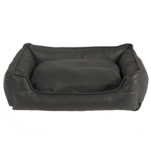 Groothandel Fabrikant Luxe Black Soft Pet Dog Bed Pu Leer
