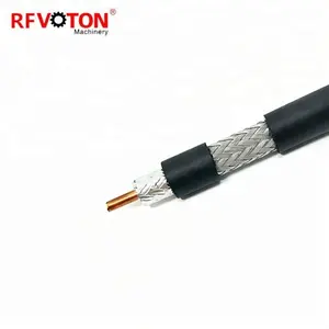 Kabel Koaksial RF LMR195 LMR400 50ohm Andrew Heliax Feeder Cable atau Polyethylene PVC 1/4 ",3/8",1/2 ",7/8",1 1/4 ",1 5/8" Hitam 1