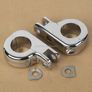 Braçadeira de pés de montagem de barra de batida da estrada, adequada para harley 1-1/4 ", proteção do motor