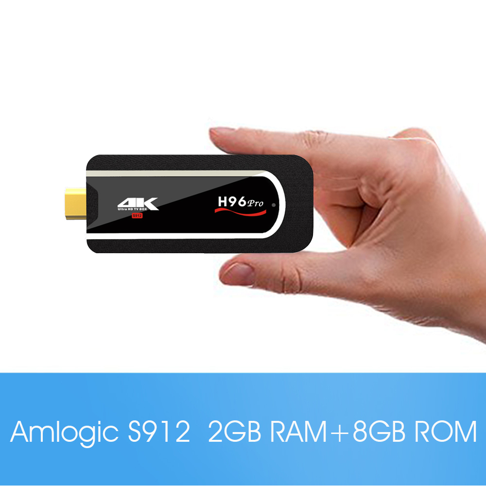 H96 Pro mini pc Android 7.1.1 S912 64bit Octa núcleo Mini PC H.265 Amlogic 4 K Reproductor de tv box