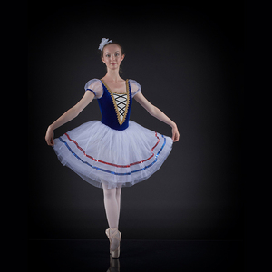 Clásico estilo étnico ruso elegante azul blanco Ballet tutú vestido Ballet tutú Giselle - Product Image 2
