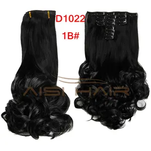 Aisi Hair Long Wavy 18 Clips in Hair Extension 10pcs/set Synthetic False Hairpieces Heat Resistant Hair Pieces