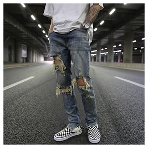 OEM Nouveau style <span class=keywords><strong>Jeans</strong></span> déchirés style pantalon, stock en dropshipping, style coréen pour hommes - Product Image 6