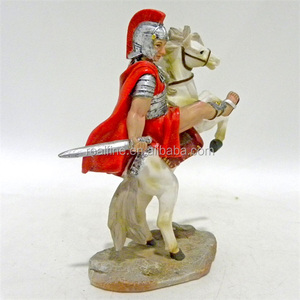 Figura de Resina de Soldado Romano del Siglo con Caballo, Estilo Italiano, para Decoración, Venta al por Mayor - Product Image 3