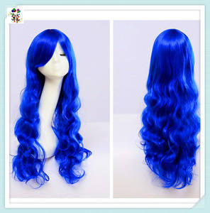 Perruques synthétiques de fête bleu <span class=keywords><strong>fluo</strong></span> pour femmes, pas cher, HPC-1358 - Product Image 5