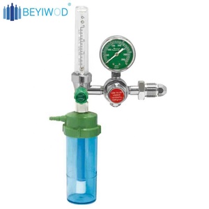 Régulateur d'oxygène médical à <span class=keywords><strong>Double</strong></span> pression, jauge avec humidificateur, 2 pièces - Product Image 4