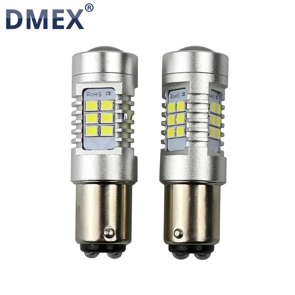 DMEX 12V 24V 21SMD 2835 LED S25 أدى 1157 BAY15D خليج 15D P21/5W سيارة أدى لمبة ضوء الفرامل عكس احتياطية الذيل ضوء