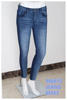 Tissu denim en polyester pour femmes, spandex, blub TR, de bonne qualité, 9.5 oz