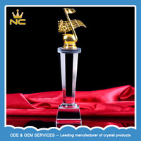 Grade tasse de musique de cristal personnalisé, gobelet de Microphone en cristal, The Voice Of chine,
