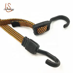 18mm High Quality Bungee Jumping Elastic Bungee Cord With Plastic Coated Steel Hook