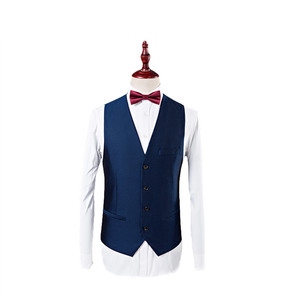 Vestito da uomo HD104 3 pezzi blu scuro smoking abiti da sposa per gli uomini gentiluomini stile Business Casual miglior Blazer da uomo - Product Image 5